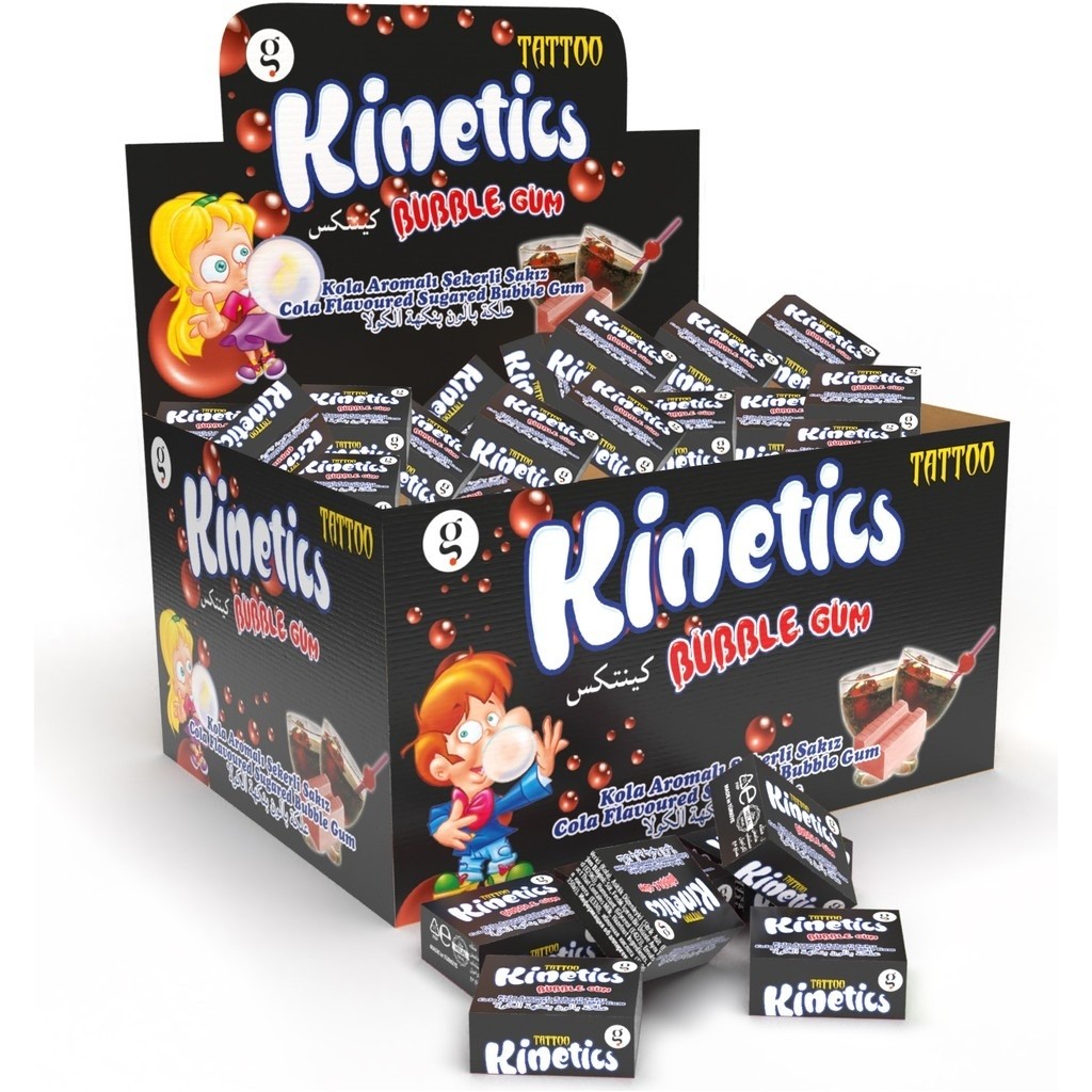 Kinetics Tekli Sakız Tattolu Kola Aromalı Şekerli Sakız 100 Adet 3.5 G Diğer Fiyatı