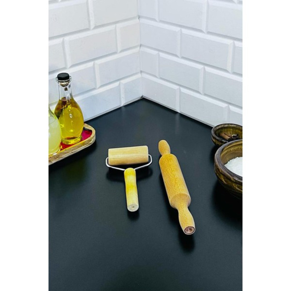 Kineva Ahşap Saplı Rulo Hamur Açıcı Ahşap Merdane Hamur Açma Seti 2 Parça TYCKNV241023 - 29 x 29 cm Mutfak Gereçleri Fiyatı