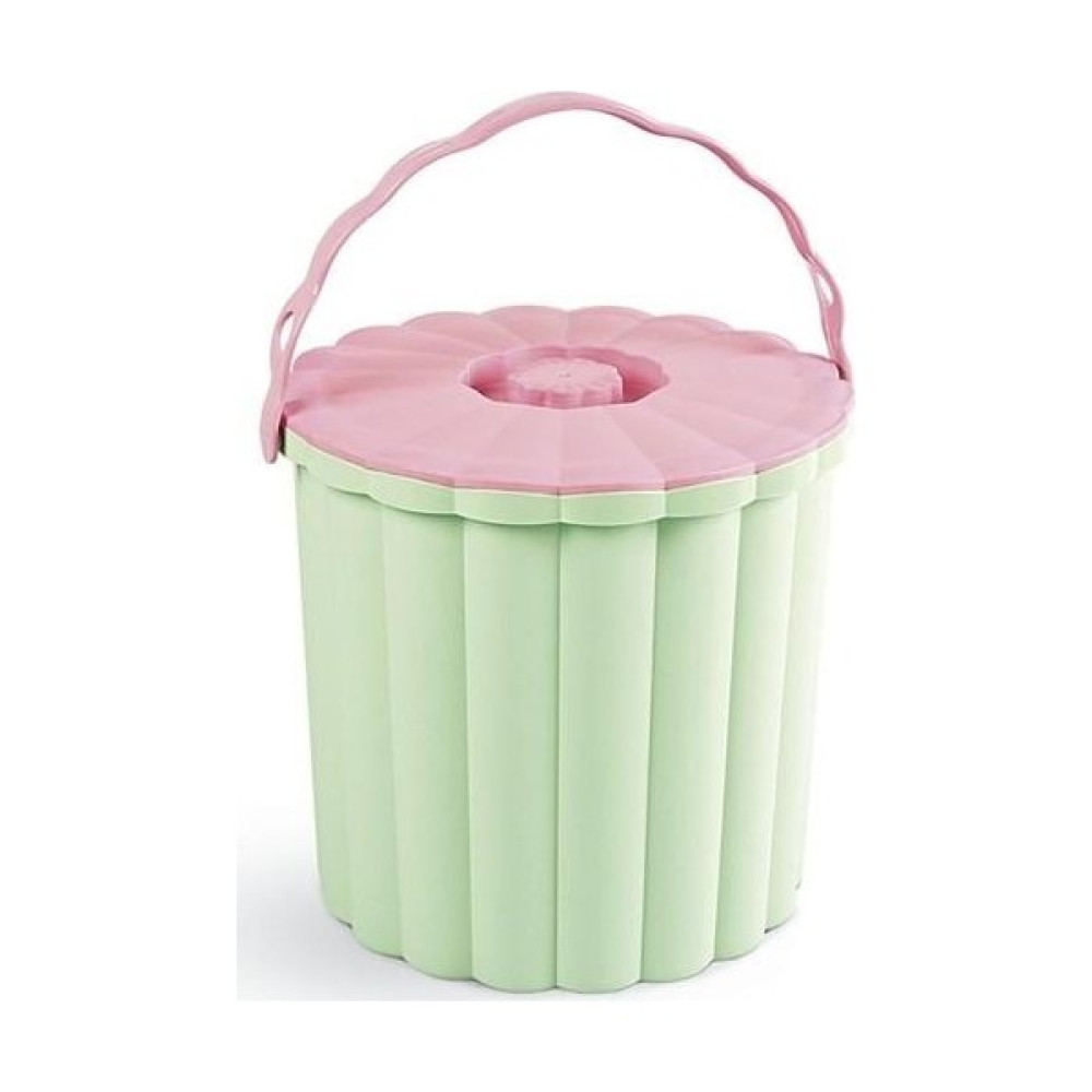 King Home Kinghome UP648 Papatya Kova 12 Litre Pembe-Yeşil - 1 Adet Temizlik Malzemeleri Fiyatı