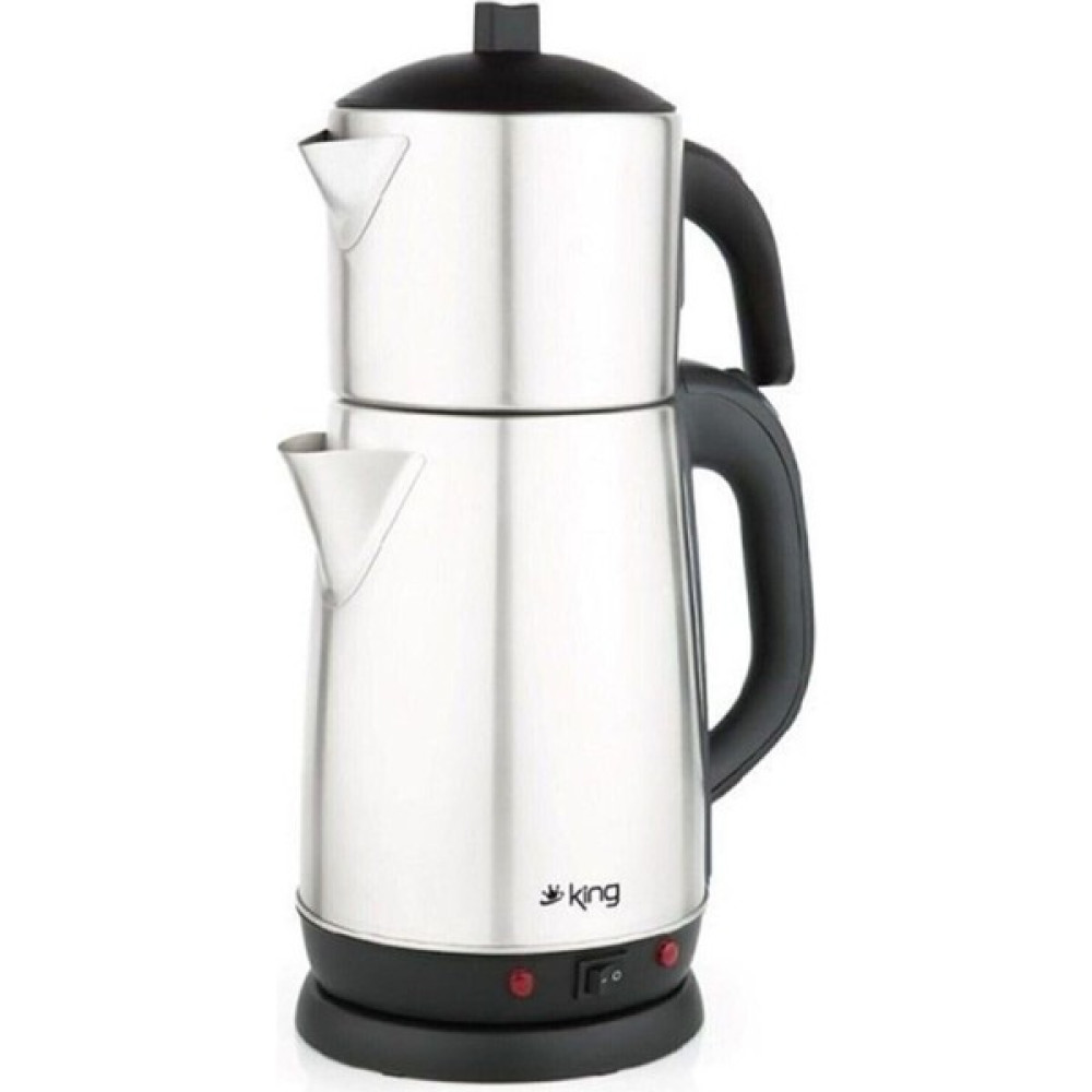 King K-324 Harman Inox Çaycı Tasarruflu 1800 Watt Çay Makinesi 2,6 Lt - Gri Çay Makineleri Fiyatı
