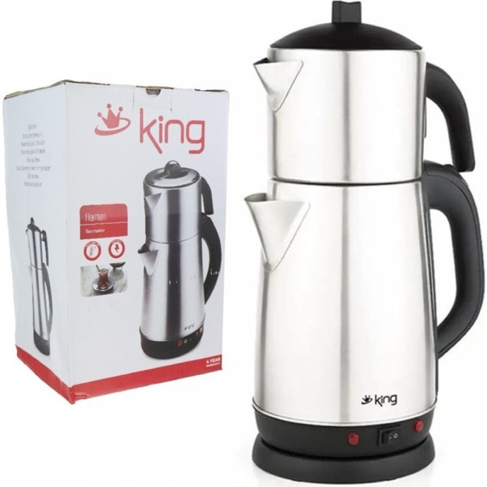 King K-324 Y Harman Çelik Çay Makinesi - Gri Çay Makineleri Fiyatı