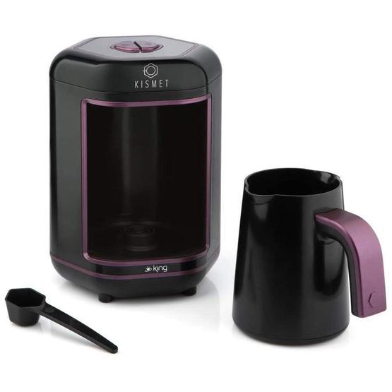 King K-605 Kısmet 550 W 400 ml 4 Fincan Kapasiteli Türk Kahve Makinesi Mor