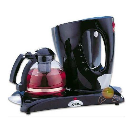 King K-8260T Tea Express 2000 W 1.2 lt Demleme 1.7 lt Su Isıtma Kapasiteli Çay Makinesi Siyah