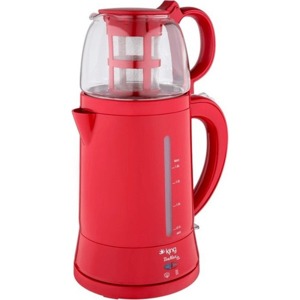 King K-8500 Teamax Demlikli Otomatik Çay Makinesi Kırmızı Çay Makineleri Fiyatı