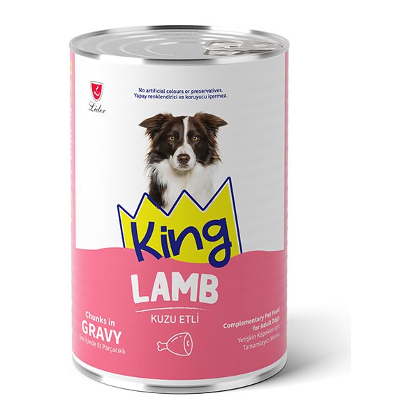 King Kuzu Etli Yetişkin Köpek Yaş Maması 400 gr - 1 Evcil Hayvan Ürünleri Fiyatı