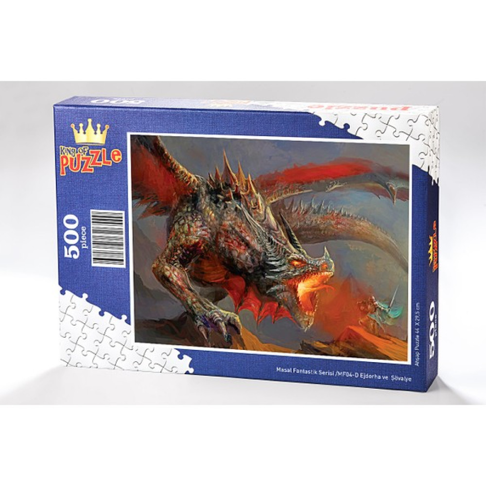 King Of Puzzle Ejderha ve Şövalye Ahşap Puzzle 500 Parça (MF04-D) Oto Boyaları Fiyatı