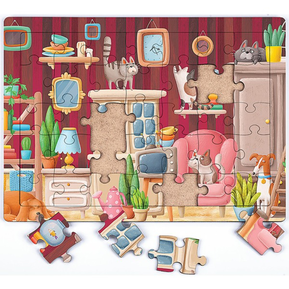 King Of Puzzle Güzel Evimiz Ahşap Puzzle 35 Parça (Xxxv-09) Oto Boyaları Fiyatı