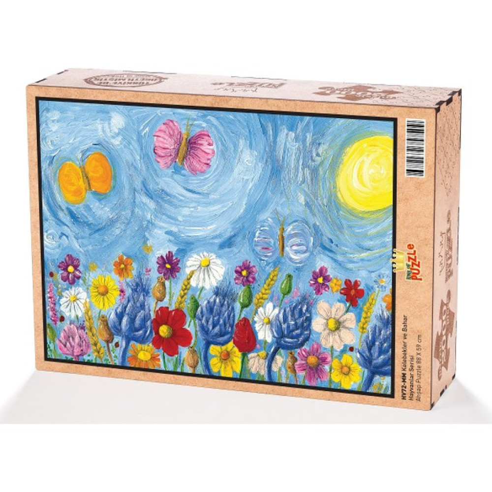King of Puzzle Kelebekler ve Bahar Ahşap Puzzle 2000 Parça Puzzle & Aksesuarları Fiyatı