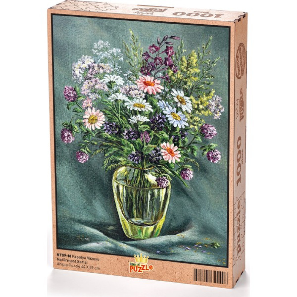 King Of Puzzle Papatya Vazosu Ahşap Puzzle 1000 Parça (NT09-M) Oto Boyaları Fiyatı