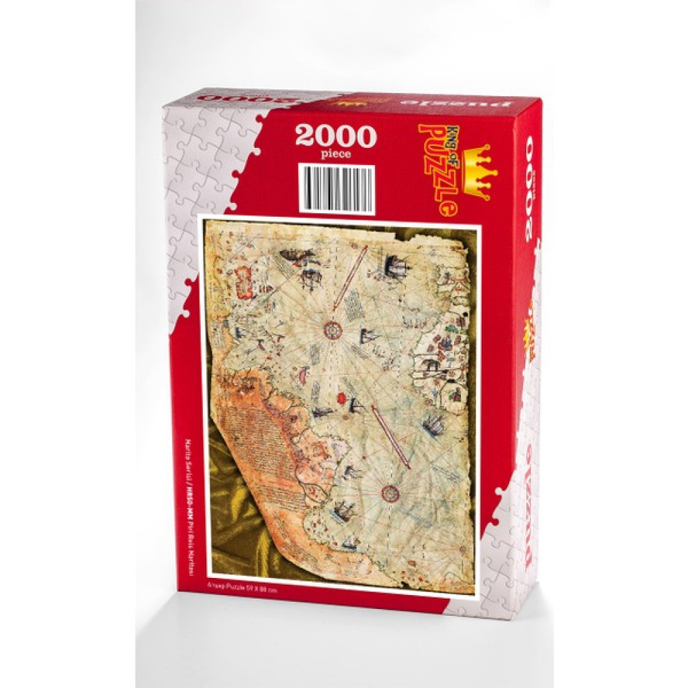 King Of Puzzle Piri Reis Haritası Ahşap Puzzle 2000 Parça (HR50-MM) Puzzle & Aksesuarları Fiyatı