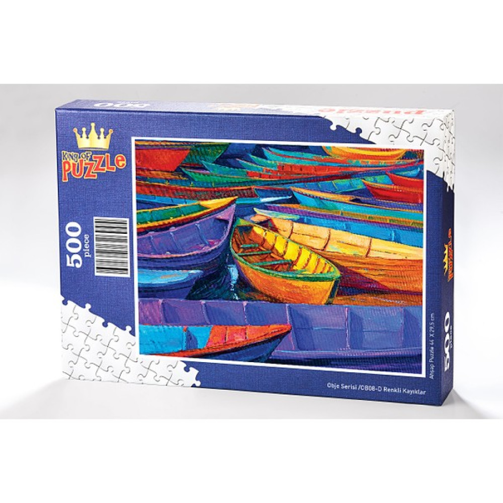 King Of Puzzle Renkli Kayıklar Ahşap Puzzle 500 Parça Oto Boyaları Fiyatı