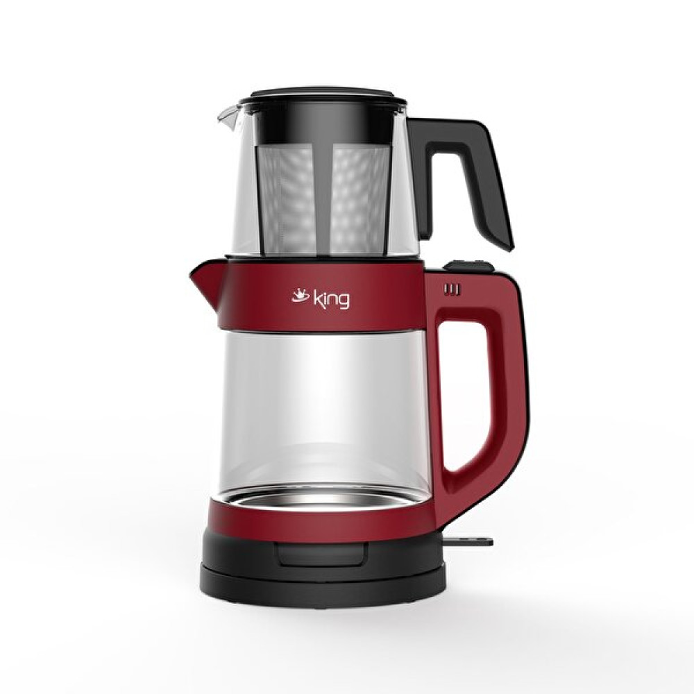 King Tea Pro Kcm330 Cam Kırmızı Çay Makinesi Çay Makineleri Fiyatı