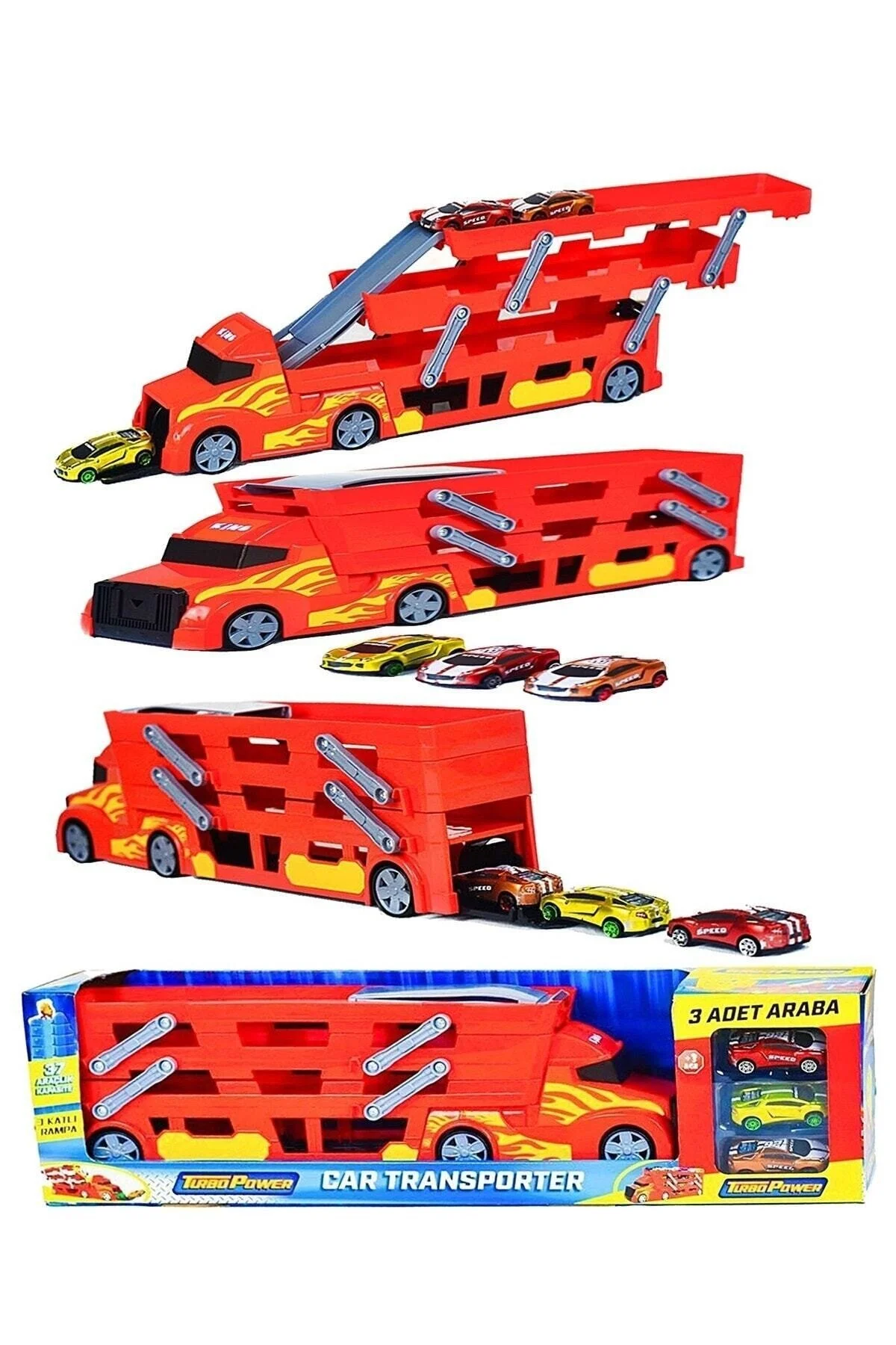 King Toys 3 Arabalı Taşıyıcı Tır" Oyuncak Arabalar Fiyatı