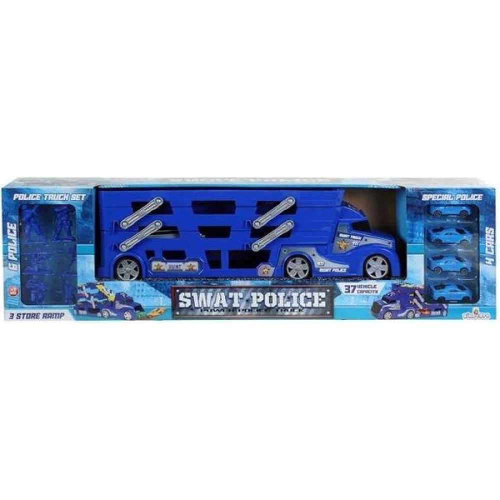 King Toys Arabalı Polis Aksesuarlı 3 Katlı Taşıyıcı Polis Tır Lal 1110 Oyuncak Araç Fiyatı