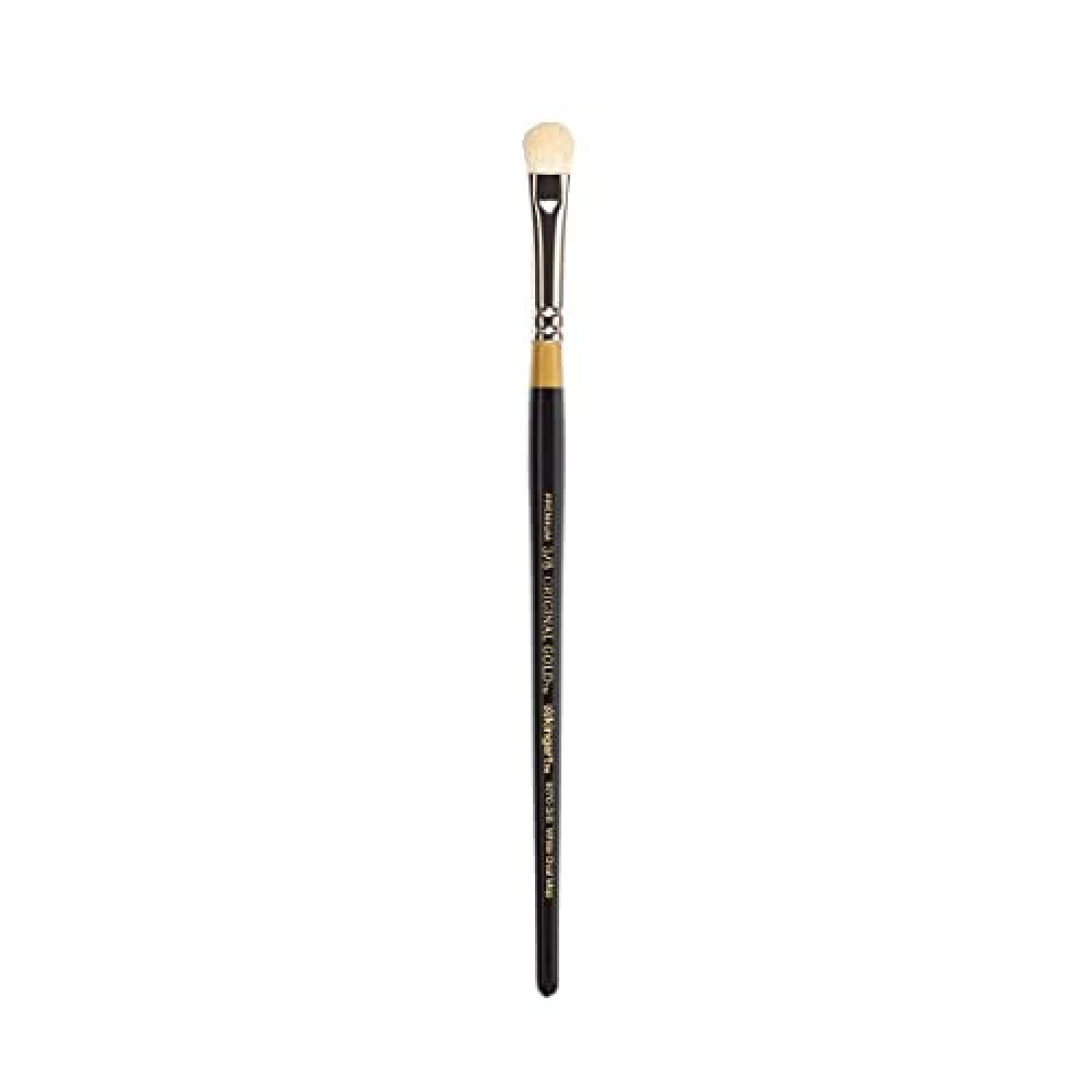 KINGART Premium Original Gold Specialty 9270-3/8 Oval MOP Series Artist Brush, Soft White Natural Hair, Short Handle, for Acrylic, Watercolor and Oil Painting, Size 3/8"