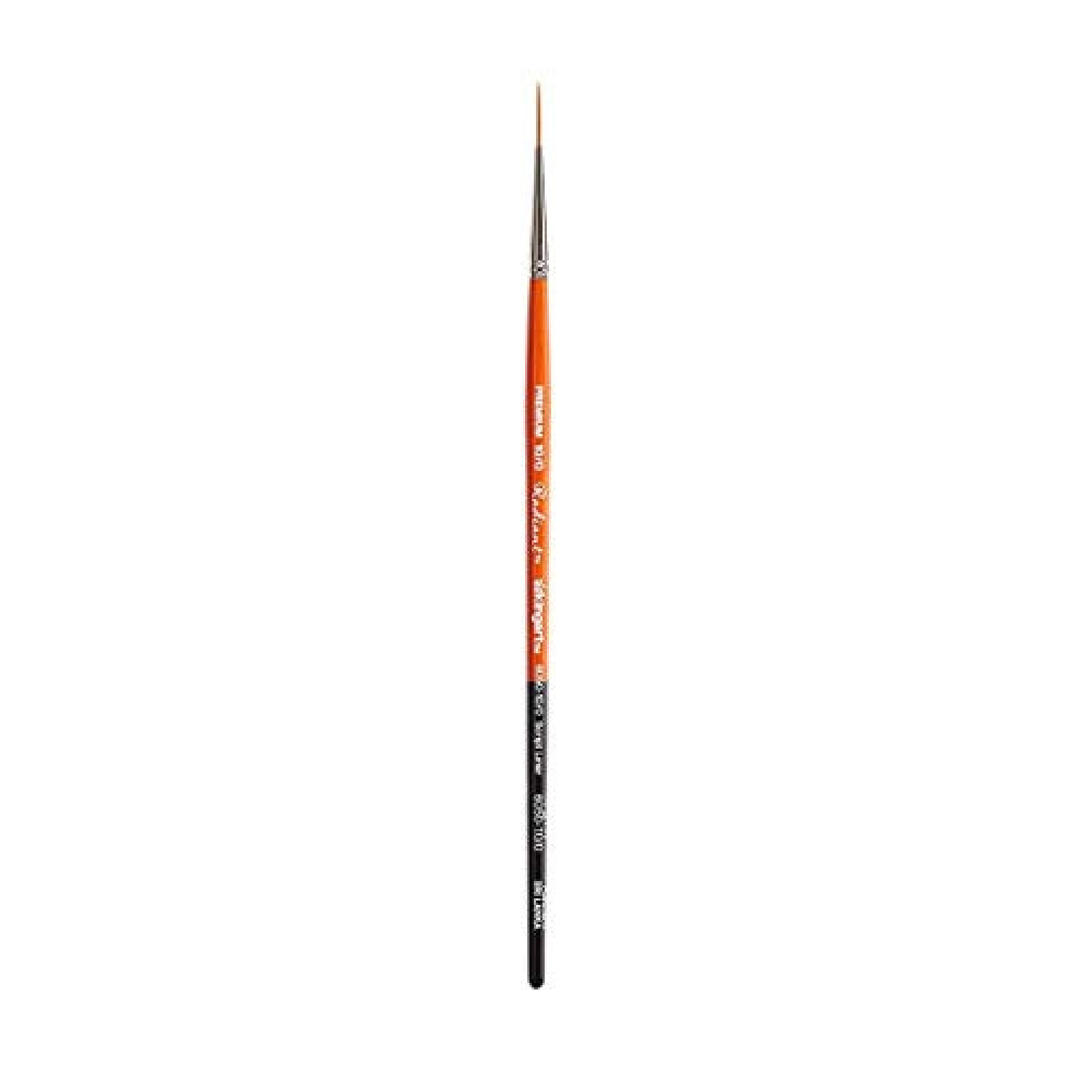 KINGART Premium Radiant 6050-10/0 Script Liner Series Artist Brush, Synthetic Taklon Hair, Short Handle, for Acrylic, Oil and Watercolor Painting, Size 10/0