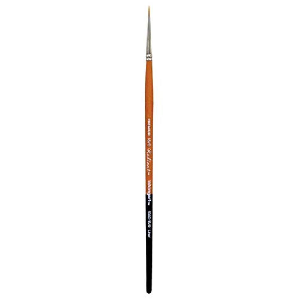 KINGART Premium Radiant 6350-18/0 Liner Series Artist Brush, Synthetic Taklon Hair, Short Handle, for Acrylic, Oil and Watercolor Painting, Size 18/0