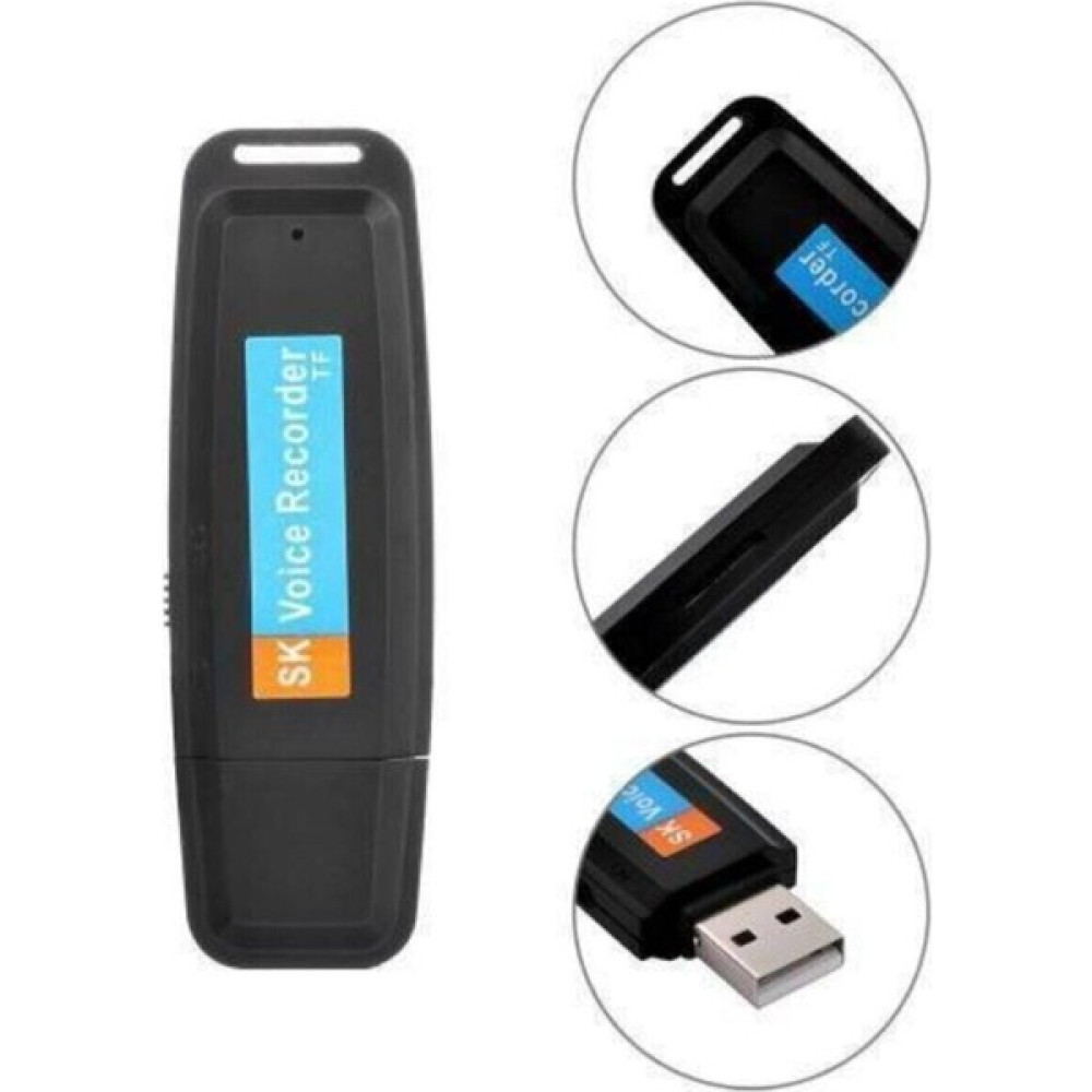 Kingboss USB Dijital Mini Ses Recorder 32 GB Destekli Taşınabilir Flash Bellek - Siyah Ses Kayıt Cihazları Fiyatı