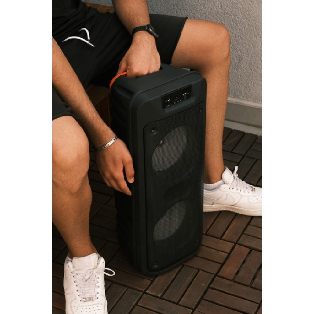 Kinger 6,5 '' X2 Ultra Bass Partybox Karaoke Mikrofonlu Hoparlör - Flame Light Rgb LED - 1500MAH Bluetooth Hoparlör Fiyatı
