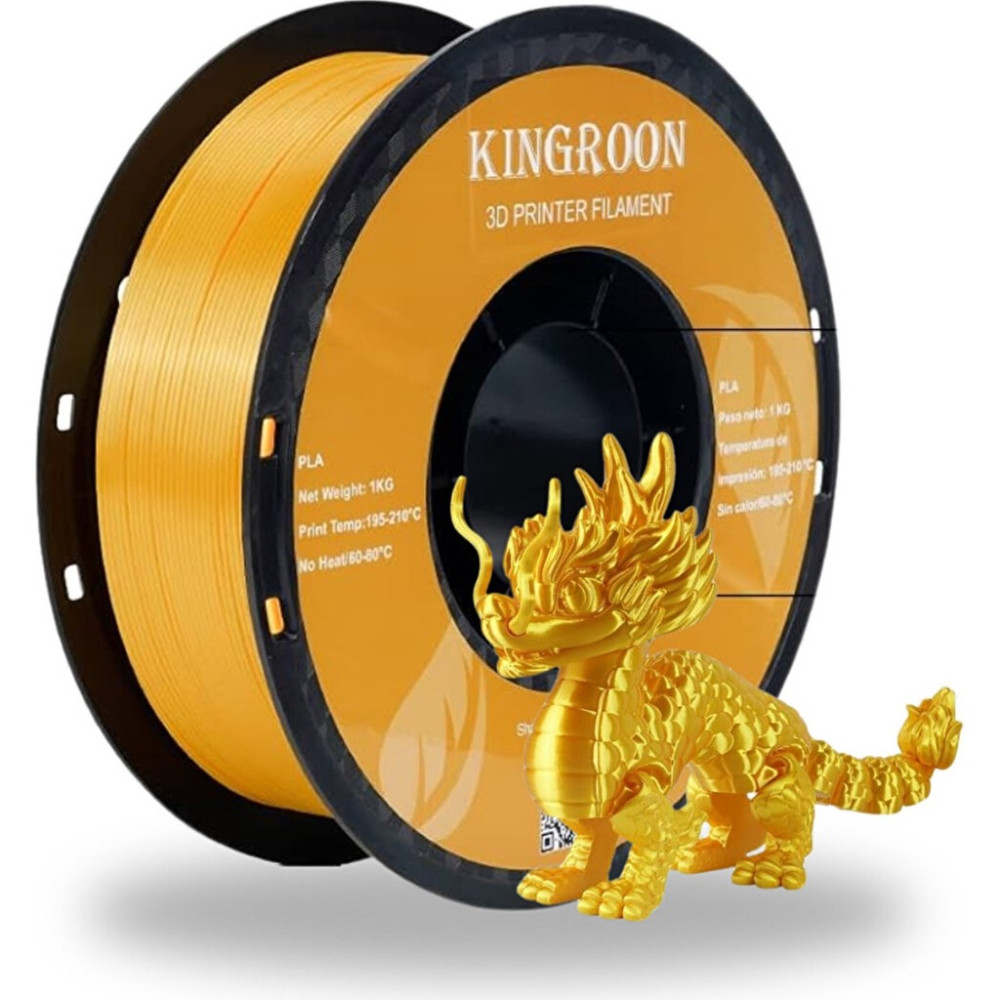 Kingroon Silk Pla Filament Altın - High Speed (600MM/S) - Bambu Lab ve K1 Uyumlu - 1.75MM 1 kg Filament Fiyatı