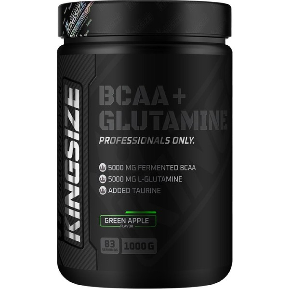 Kingsize Nutrition Bcaa + Glutamine Powder Yeşil Elma Aromalı 1000 gr Amino Asit Fiyatı