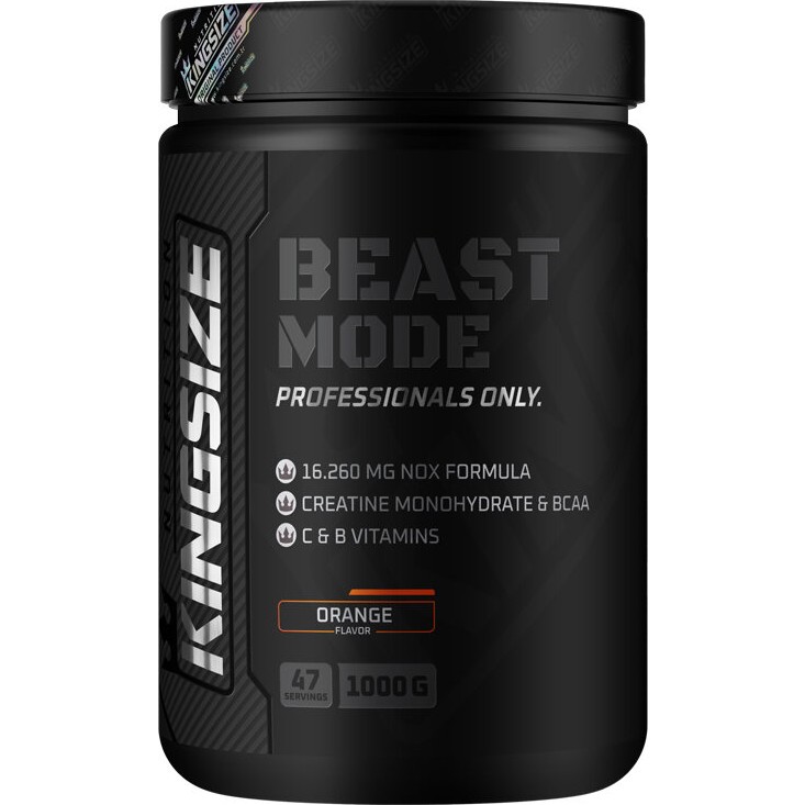 Kingsize Nutrition Beast Mode 1000 gr Portakal Aromalı 16.260 mg NOX Formülü ile Güç Artışı Diğer Fiyatı