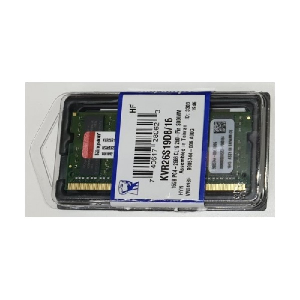 Kingston 16GB Ddr4 2666MHZ Sodımm KVR26S19D8/16 Kıngston RAM Bellekler Fiyatı