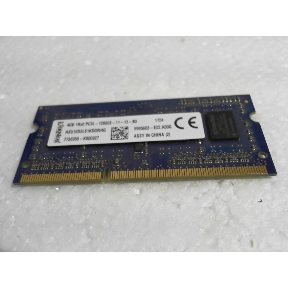 Kingston ASU16D3LS1KDGR/4 4 GB Ddr3 1600 Mhz Cl9 Notebook Ram Bellek RAM Bellekler Fiyatı