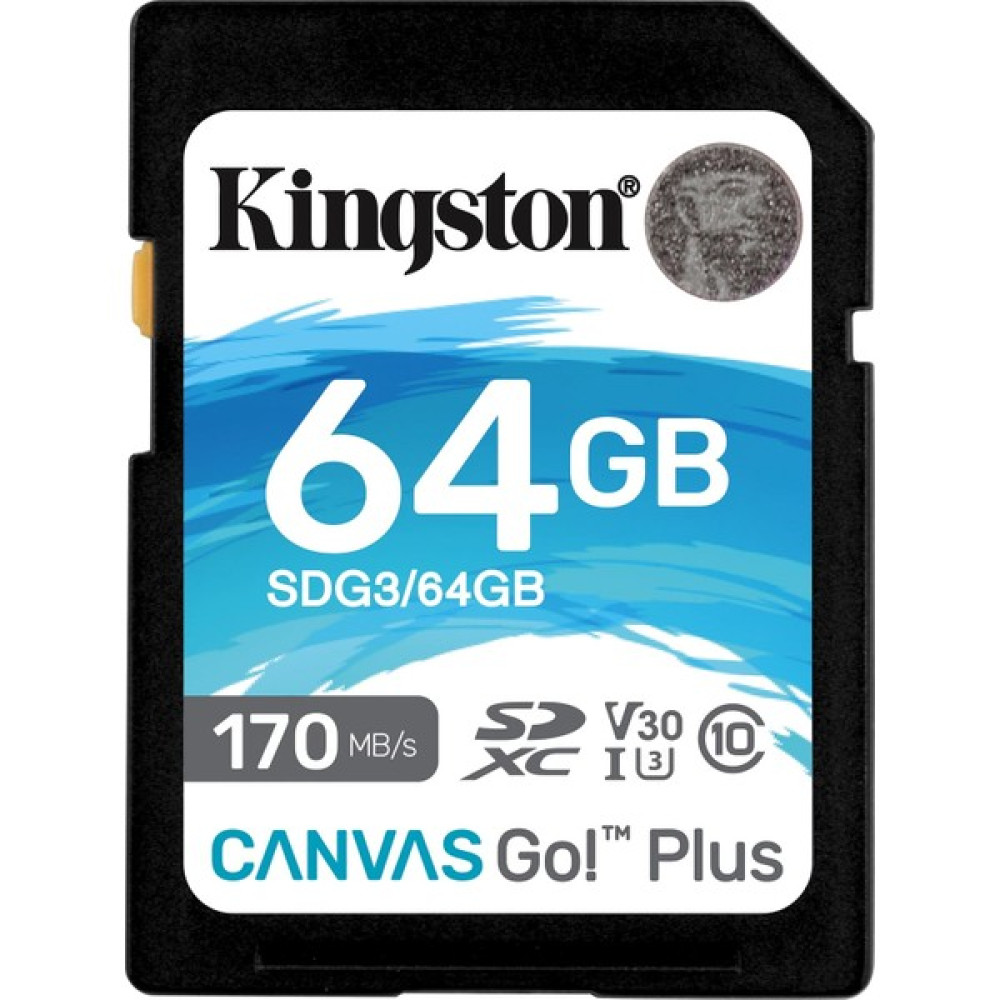 Kingston Canvas Go Plus 64GB Class 10 USH-I Hafıza Kartı SDG3/64GB Hafıza Kartları Fiyatı