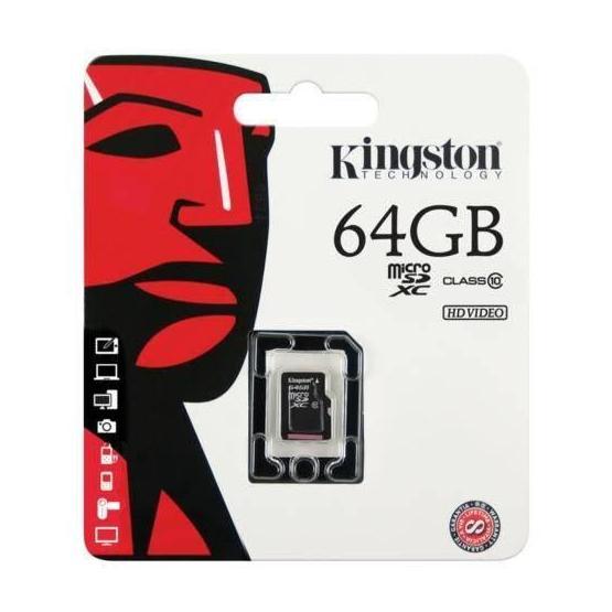 Kingston SDCX10/64GB 64 GB Class 10 Micro SD Hafıza Kartı
