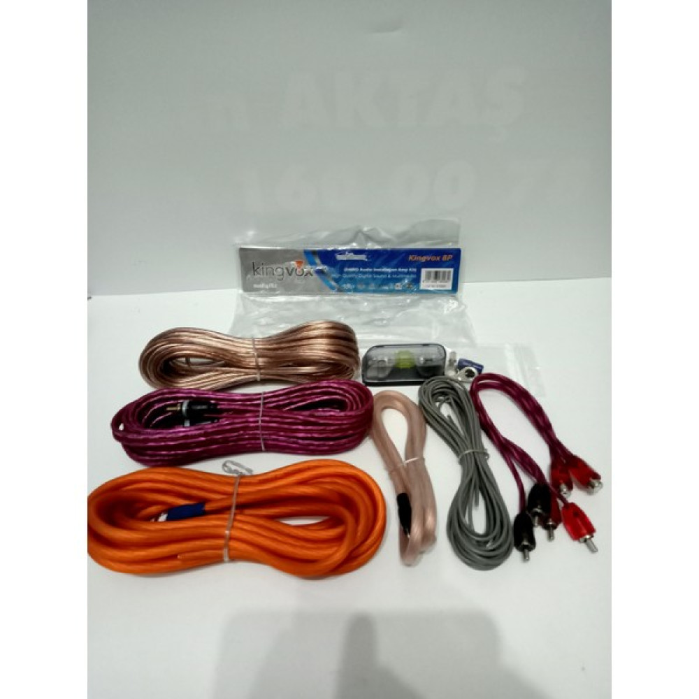 Kingvox Amfi Kablo Seti 8 Ga - Y Kablo Hediyeli Anfi Kablosu Takımı - Tam Set Oto Hoparlörleri & SubWoofer Fiyatı