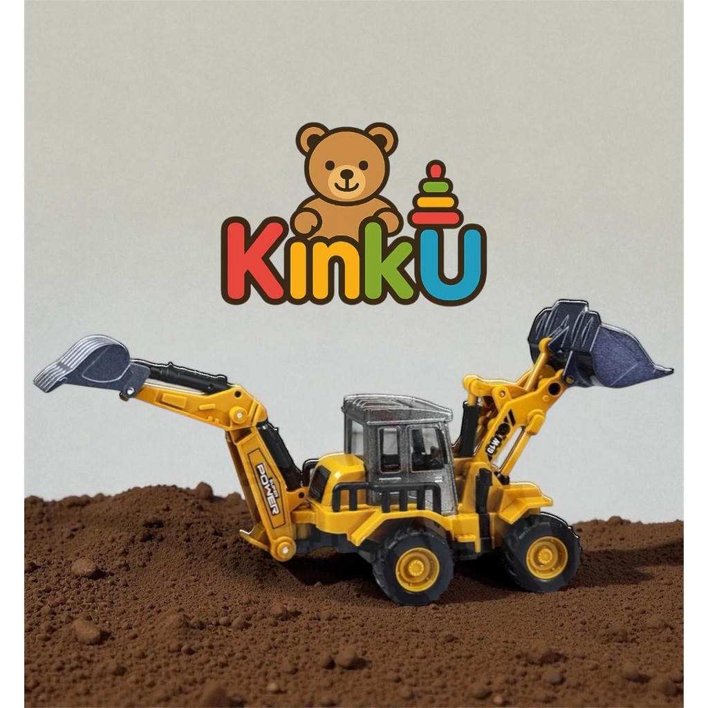 Kinku Oyuncak Buldozer Metal Kepçe Çift Taraflı Iş Makinası - Siyah - Sarı Anne Bebek Oyuncak Fiyatı