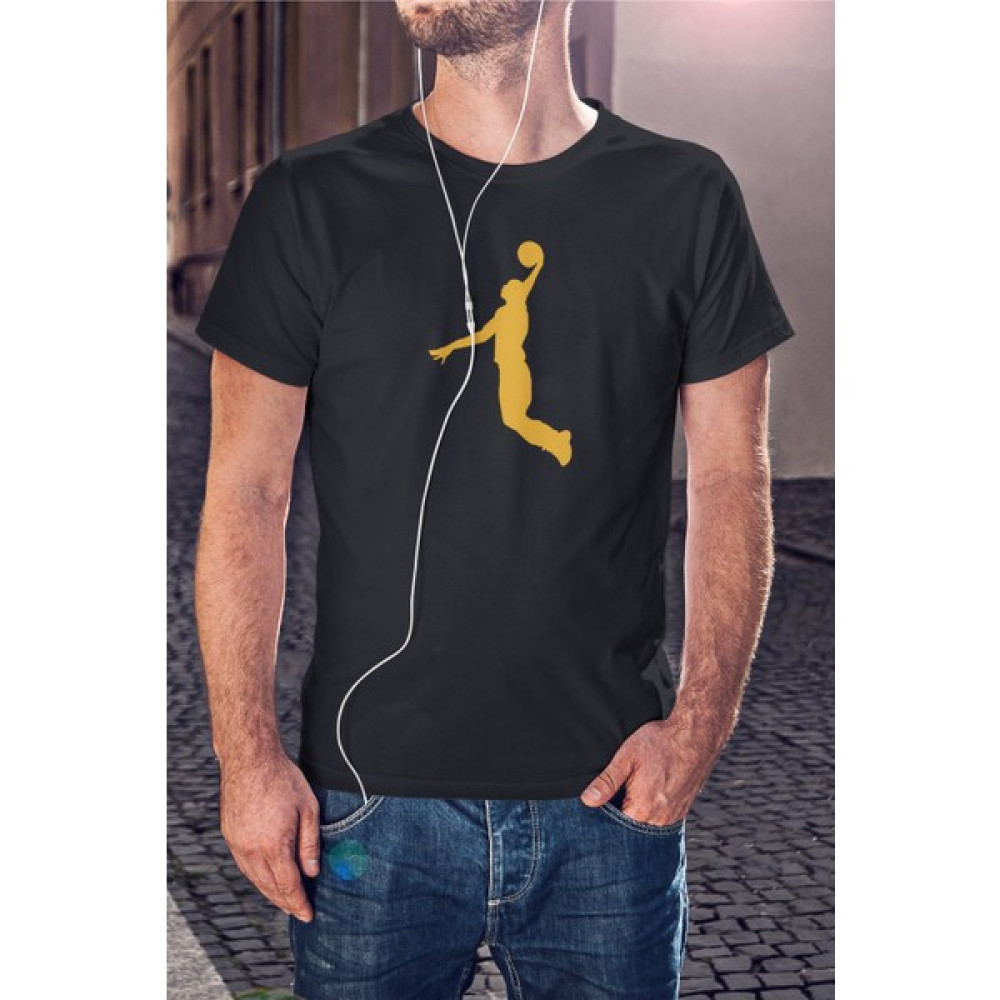 Kio Tasarım Basketball Serisi 2 Baskılı Tişört Erkek Pamuklu Sevgililer-Doğum-Günü Hediye Erkek T-shirt Fiyatı