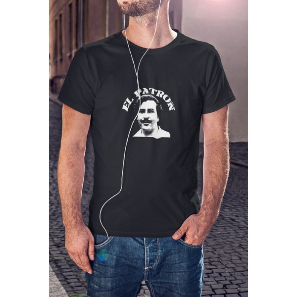 Kio Tasarım El Patron Siyah Beyaz Baskılı Tişört Erkek Sevgililer-Arkadaş-Doğum-Günü Hediye Erkek T-shirt Fiyatı