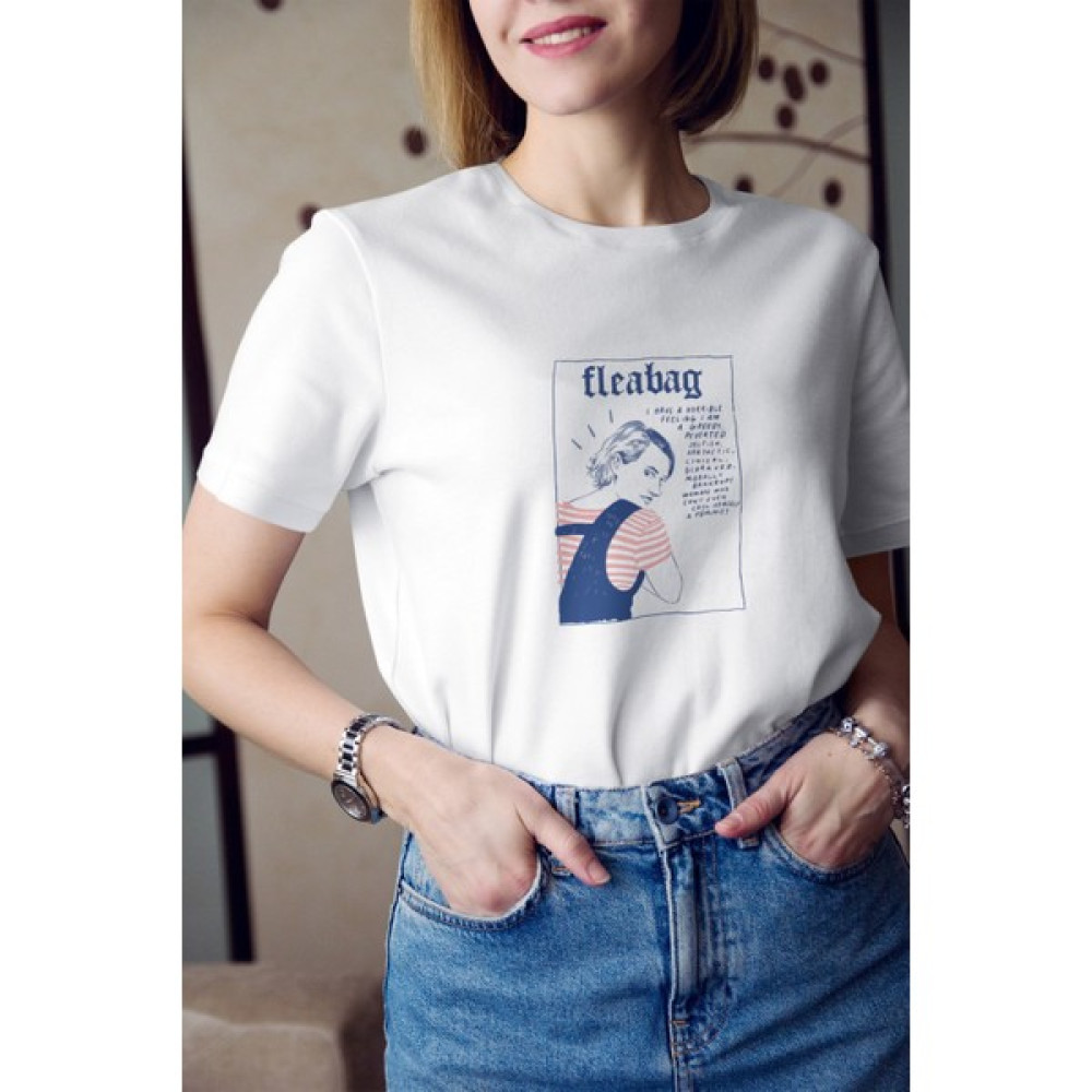 Kio Tasarım Fleabag Yazı Baskılı T-Shirt Kadın Sevgililer-Doğum-Günü Hediye Bayan T-shirt Fiyatı