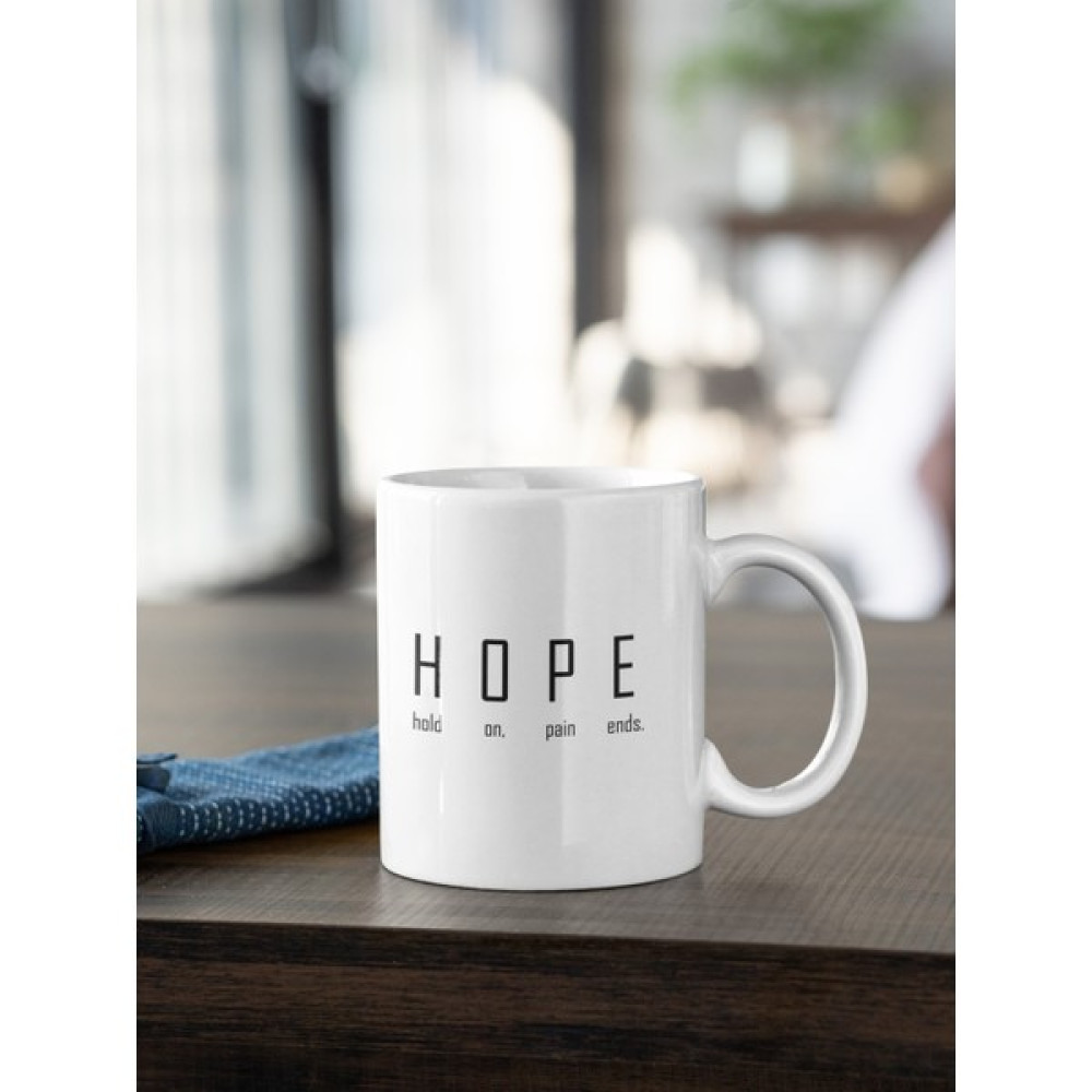 Kio Tasarım Hope Umut Yazı Baskılı Kahve Çay Kupası Tişört Baskılı Kahve Çay Kupası Kupa Beyaz Porselen Mug Sevgililer-İş Arkadaşı-Doğum-Günü Hediy... Fincan / Bardak / Kahve Takımı Fiyatı
