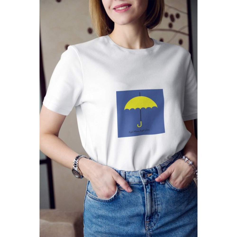 Kio Tasarım How I Met Your Mother Şemsiye Baskılı Tişört Kadın Pamuklu Sevgililer-Doğum-Günü Hediye Bayan T-shirt Fiyatı