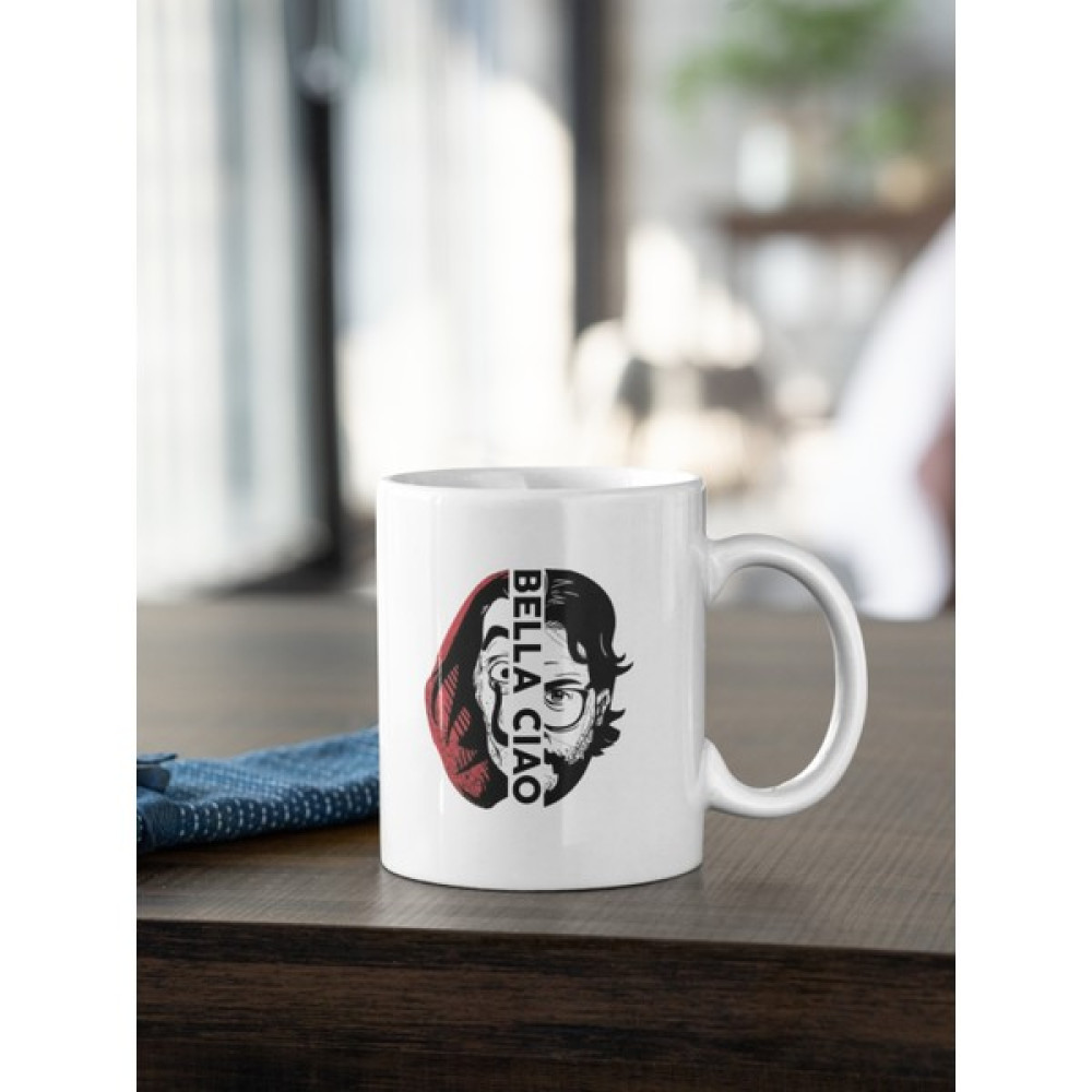 Kio Tasarım La Casa De Papel Profesör Bella Ciao Baskılı Kahve Çay Kupası Kupa Beyaz Porselen Mug Sevgililer-İş Arkadaşı-Doğum-Günü Hediyesi Hediye Oto Boyaları Fiyatı