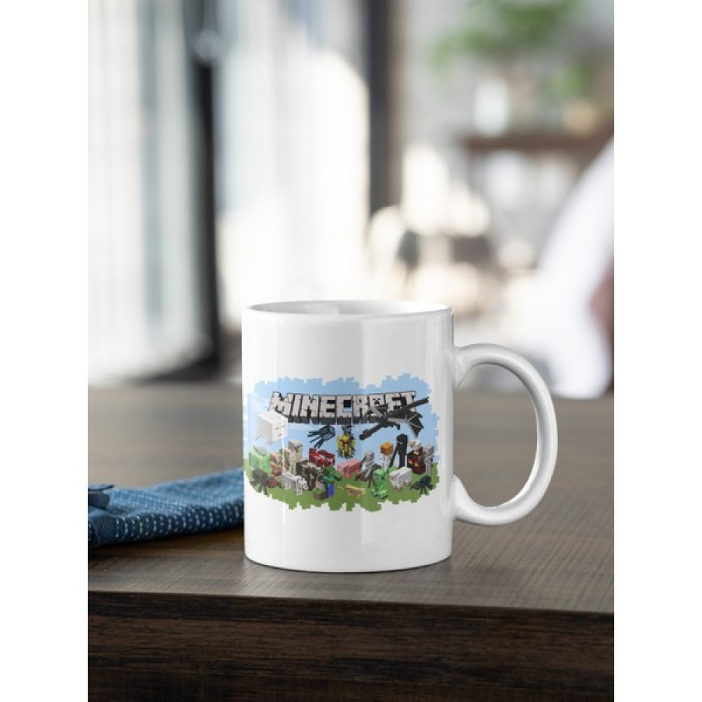 Kio Tasarım Minecraft Tüm Karakterler 2 Baskılı Kahve Çay Kupası Kupa Beyaz Porselen Mug Sevgililer-İş Arkadaşı-Doğum-Günü Hediyesi Hediye Fincan / Bardak / Kahve Takımı Fiyatı