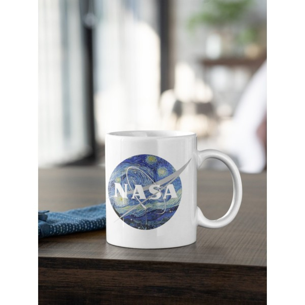 Kio Tasarım Nasa Kupa Bardak Van Gogh Logo Baskılı Kahve Çay Kupası Beyaz Porselen Mug Sevgililer-İş Arkadaşı-Doğum-Günü Hediyesi Hediye Oto Boyaları Fiyatı