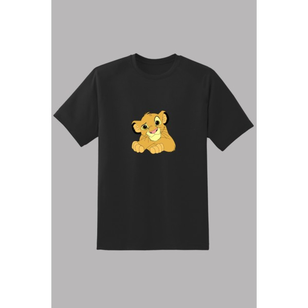 Kio Tasarım Renkli Aslan Kral Simba Baskılı Tişört Erkek Pamuklu Sevgililer-Doğum-Günü Hediye Erkek T-shirt Fiyatı