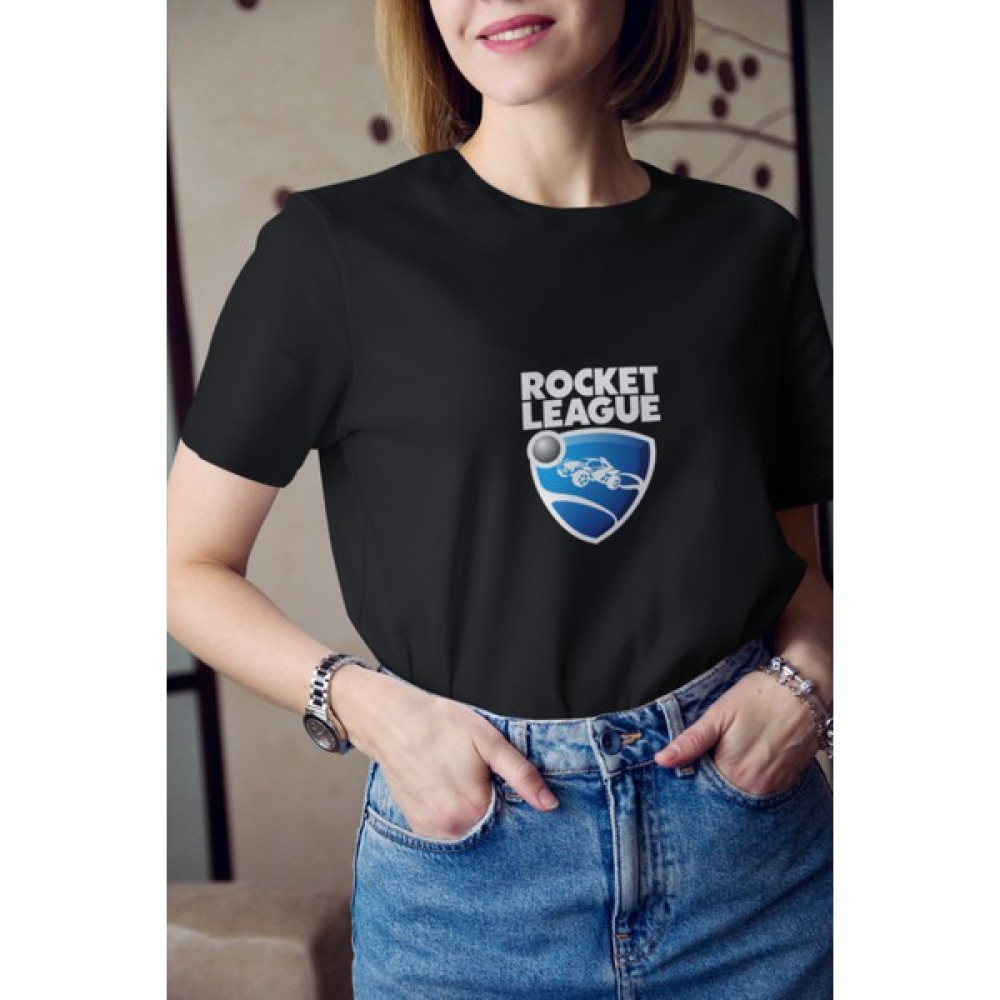 Kio Tasarım Rocket League Yazı Ve Logo Renkli Baskılı Tişört Kadın Pamuk Sevgililer-Doğum-Günü Hediye Bayan T-shirt Fiyatı