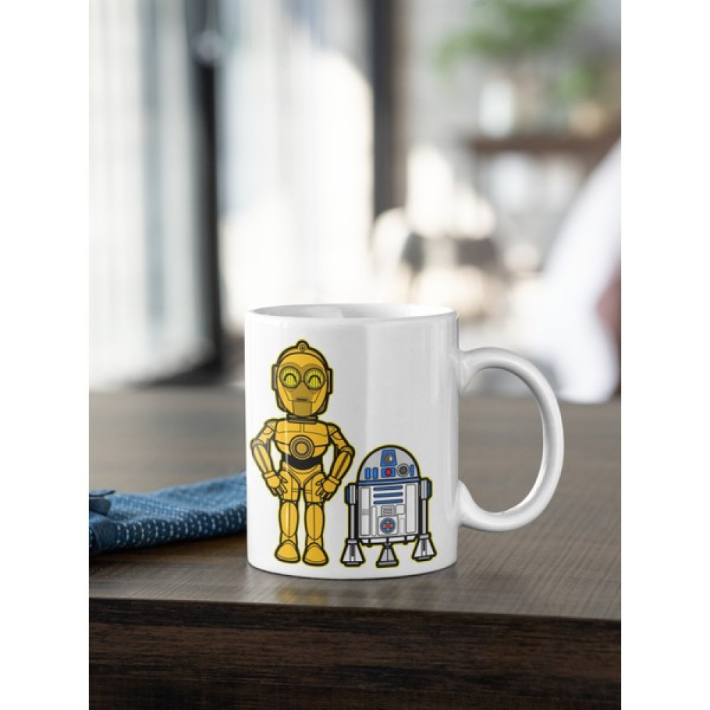 Kio Tasarım Star Wars C-3PO Ve R2-D2 Karakter Renkli Baskılı Kahve Çay Kupası Kupa Beyaz Porselen Mug Sevgililer-İş Arkadaşı-Doğum-Günü Hediyesi He... Fincan / Bardak / Kahve Takımı Fiyatı