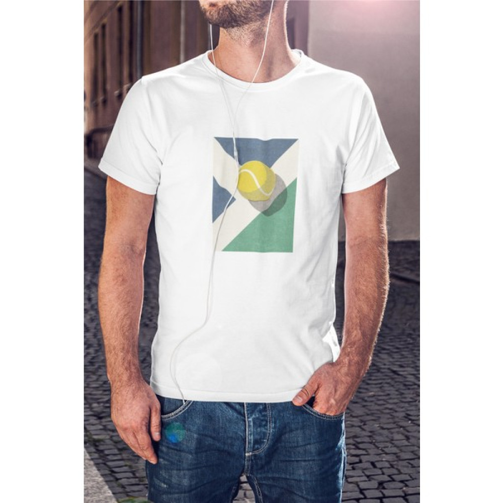 Kio Tasarım Tenis Serisi 1 Baskılı Tişört Erkek Pamuklu Sevgililer-Doğum-Günü Hediye Erkek T-shirt Fiyatı
