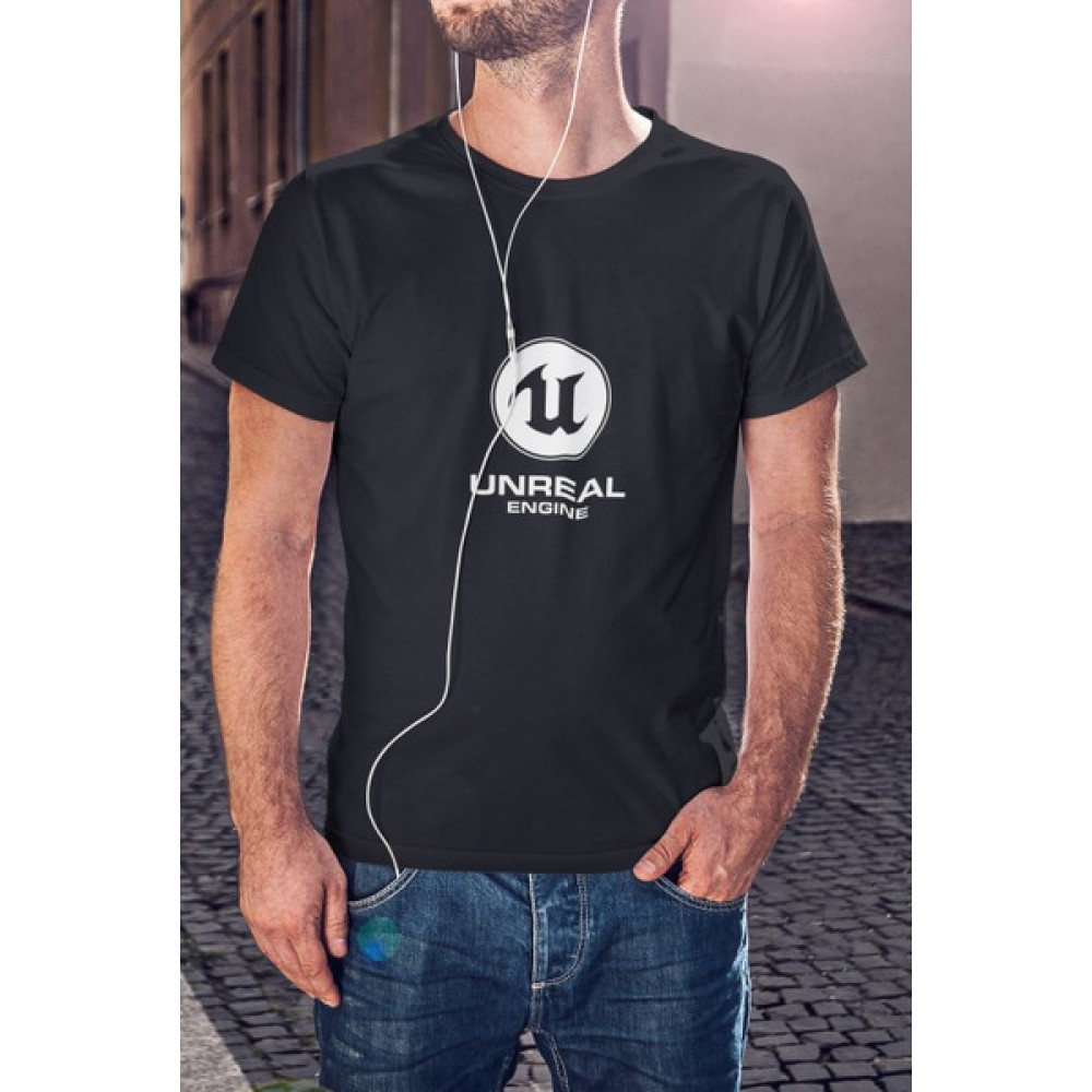 Kio Tasarım Unreal Engine Logo Ve Yazı Baskılı Tişört Erkek Pamuklu Sevgililer-Doğum-Günü Hediye Erkek T-shirt Fiyatı