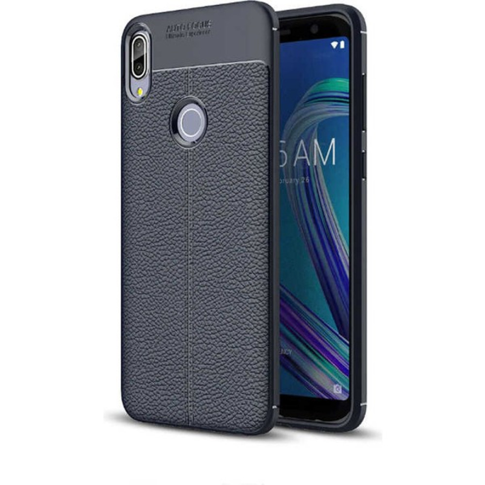 Kip GSM Asus Zenfone Max Pro ZB602KL Uyumlu Darbeye Dayanıklı Deri Dikişli Armor Serisi Kamera Korumalı Kılıf - Lacivert Cep Telefonu Kılıfı Fiyatı