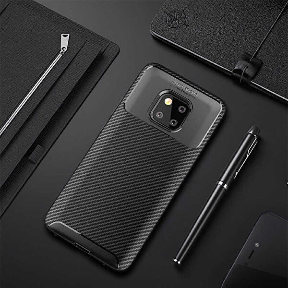 Kip GSM Huawei Mate 20 Pro Kılıf Karbon Desenli Yüksek Kalite Negro Silikon Kapak - Siyah Cep Telefonu Kılıfı Fiyatı