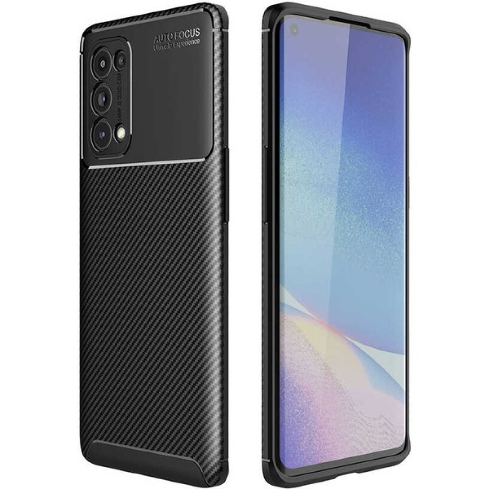 Kip GSM Oppo Reno 5 5g Kılıf Karbon Desenli Yüksek Kalite Negro Silikon Kapak - Siyah Cep Telefonu Kılıfı Fiyatı