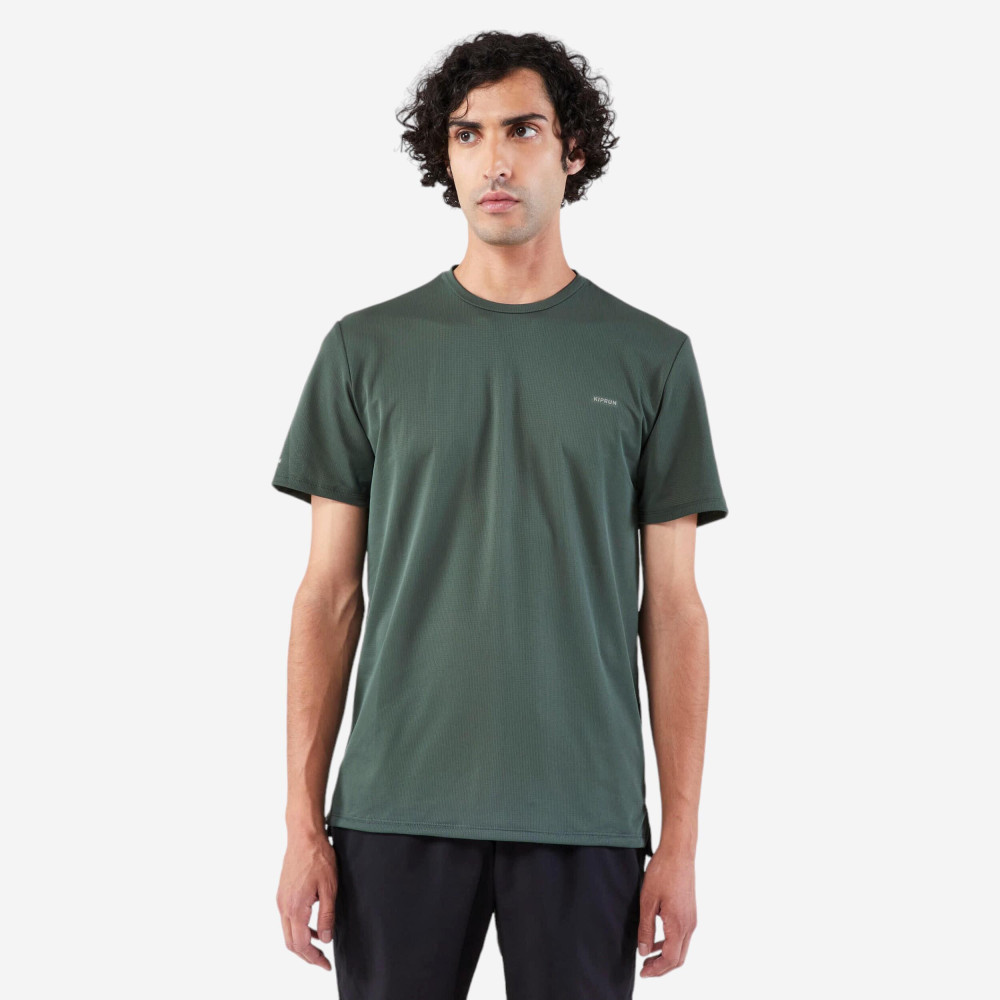 Kiprun Erkek Koyu Yeşil Nefes Alan Spor Tişörtü Kiprun Dry 500 - Koşu Erkek T-shirt Fiyatı