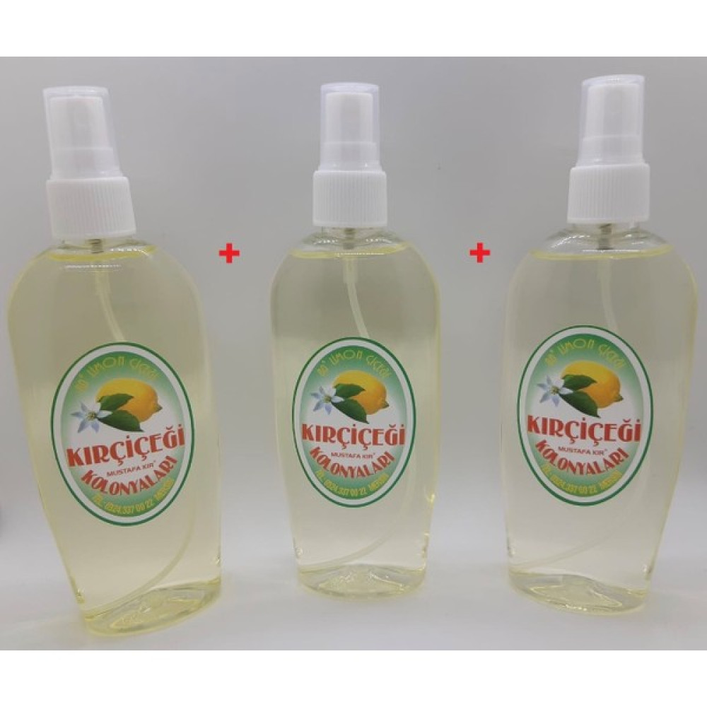 Kırçiçeği Limon Kolonyası 80 Derece 160 ml Spreyli Pet Şişe 3'lü Set Oto Boyaları Fiyatı